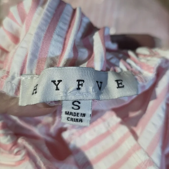 HYFVE SET Pink Striped Seersucker New In Poly Bag Small/Medium/Large Available - Picture 15 of 15